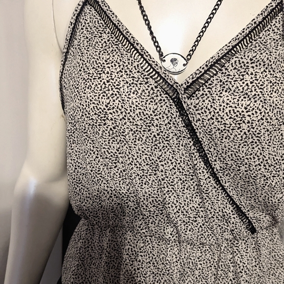 The neck sienna sky new w tags med tank print black & white sexy flowy - Picture 3 of 8